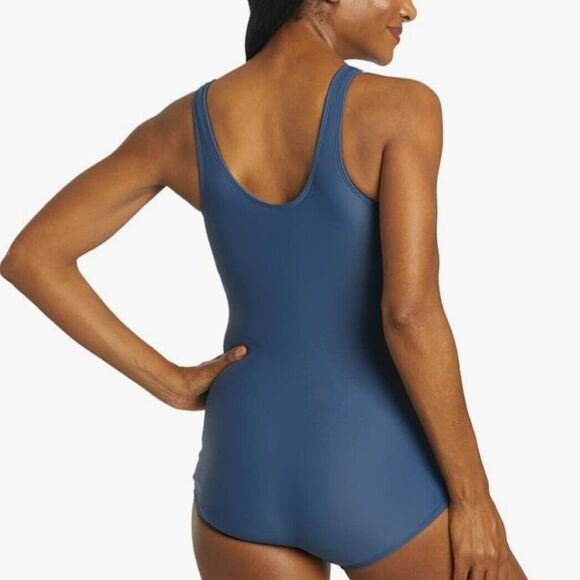 Sportii Women's Conservative Ombre Blue Swimsuit One Piece Gradient‎ Sz 8 - Picture 3 of 10